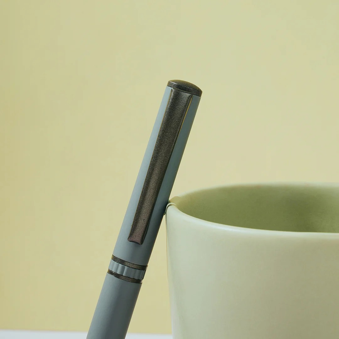 Minimalist Grey Metallic Pen